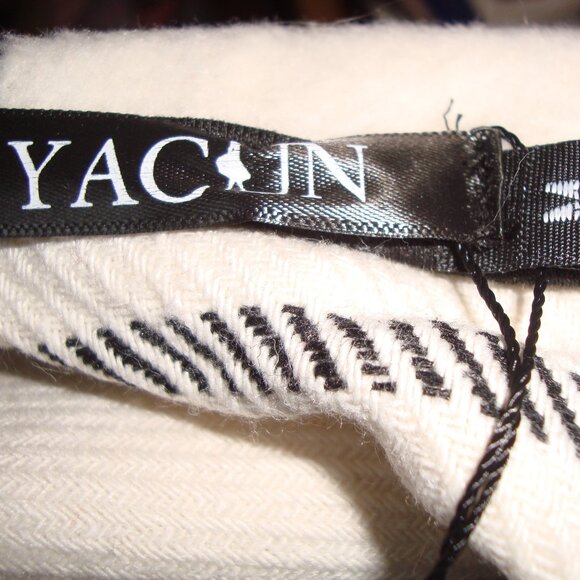 NWT Yacun Vest Open Front Buffalo Check Sleeveless Cardigan Black White sz M - Picture 6 of 8